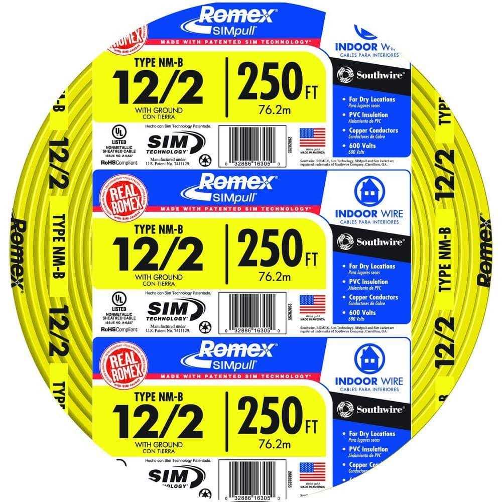 250-ft 12/2 Non-Metallic Wire N3185