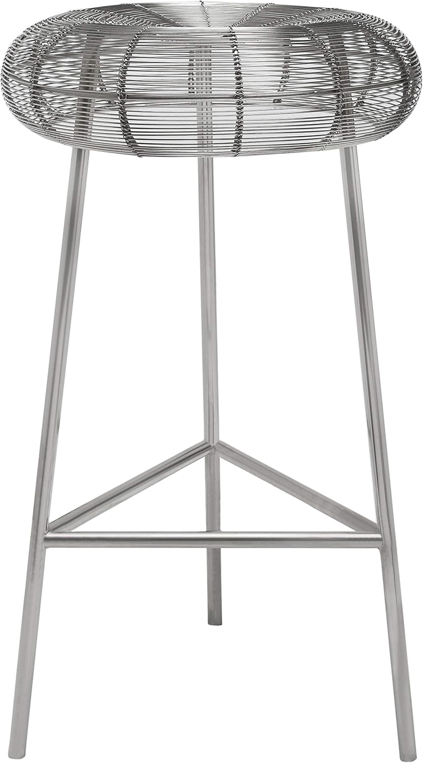Silver Counter Height Metal Stool O3443