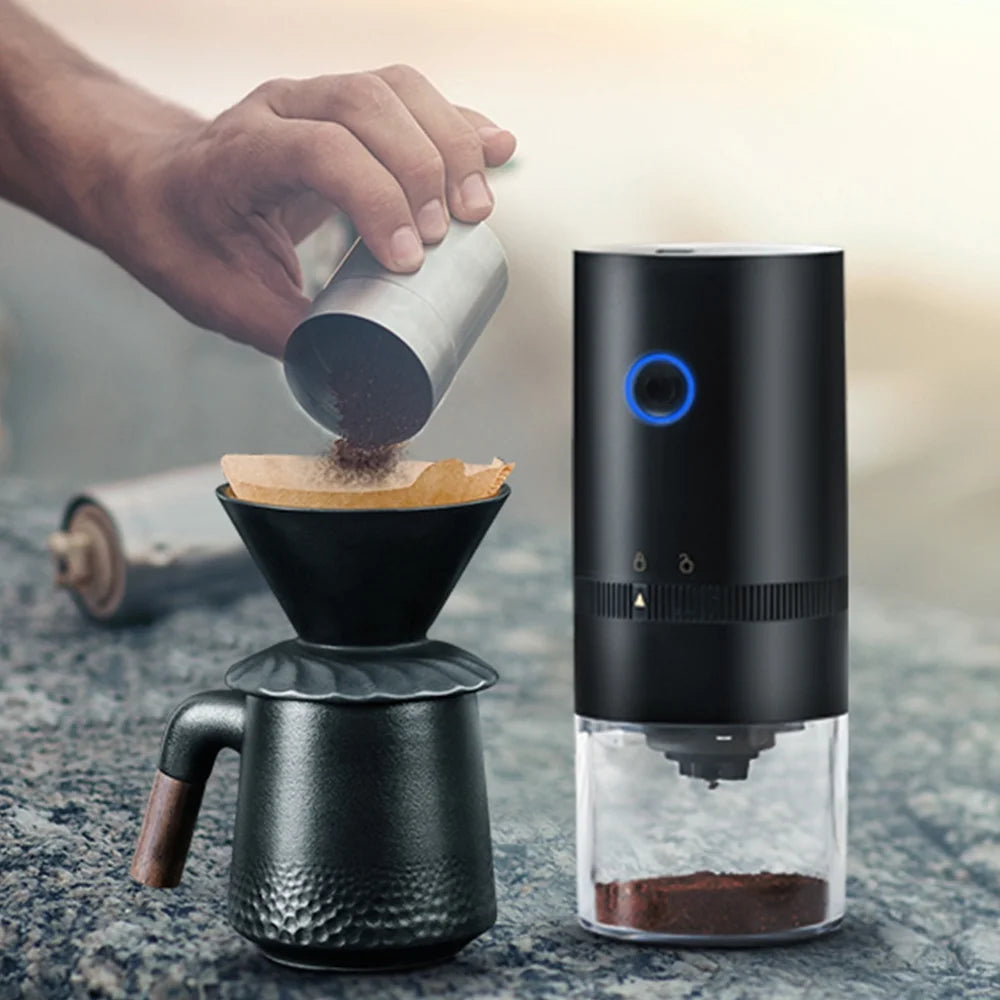 White Cordless Electric Coffee Grinder M876