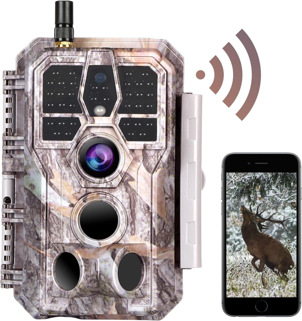 Bluetooth WiFi Deer & Trail Game Camera 32MP 1296P No Glow Night Vision Waterproof F577046