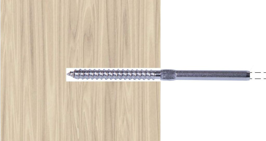 Stainless Steel Hand-Crimp Lag Stud for 1/8 Cable O648