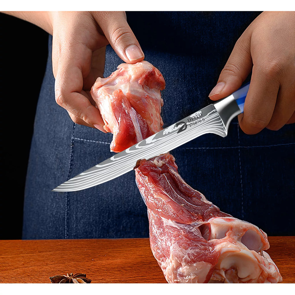 8 Pcs Stainless Steel Kitchen Knife Set J83957