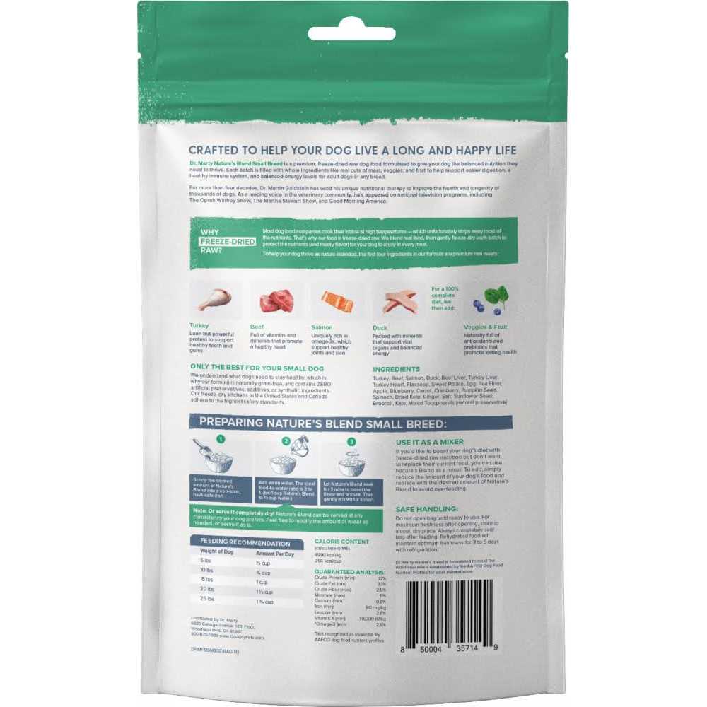 Freeze Dried Raw Nature's Blend Small Breed Dog Food S1531