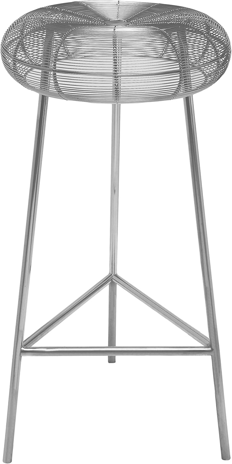 Silver Counter Height Metal Stool O3443