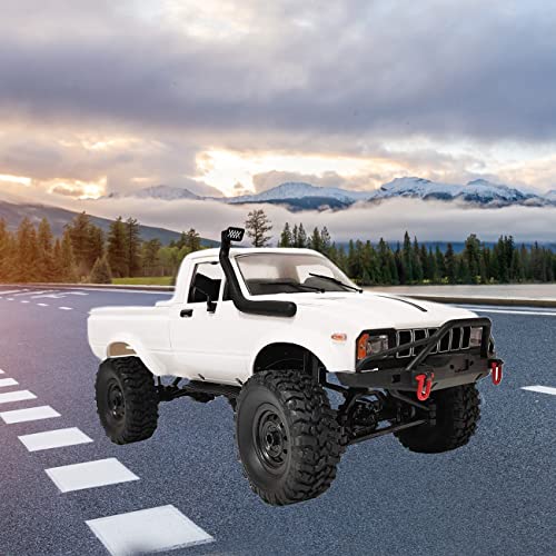 RC Crawler 4x4 Remote Control Rock Crawler Pickup Truck with Led Light, 2.4 Ghz 1/16 Scale All Terrain Car Brushed RTR U245601