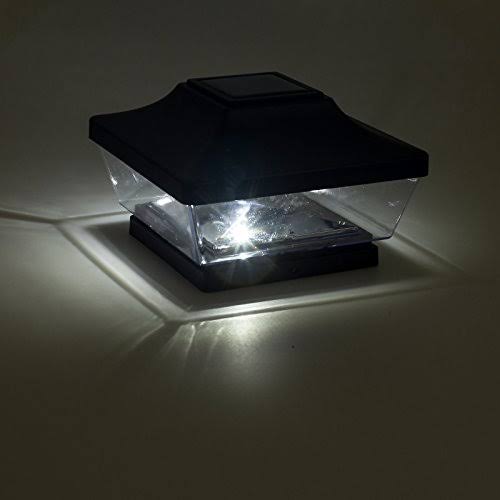 Black 5x5 Solar Post Cap LED Light 4 Pack G3825