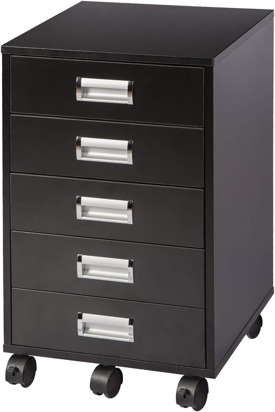 White 5 Drawer Mobile Cabinet E651