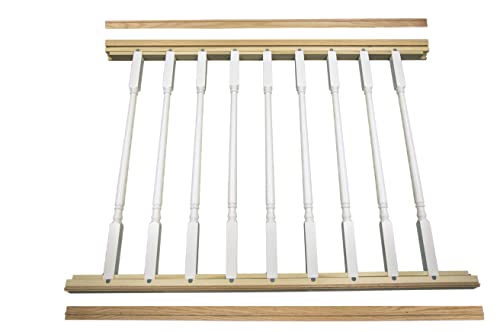 Primed White Wood Colonial Stair Rail Section Kit (7 foot 6 inches) G8727