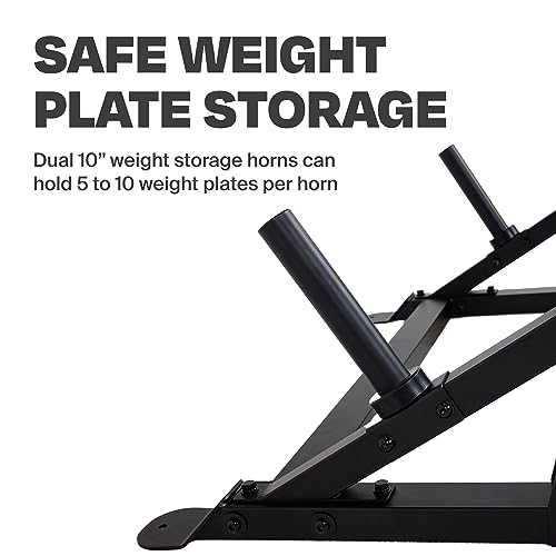 Half Rack with J-Hooks, Pull Up Bar & Weight Storage F894873