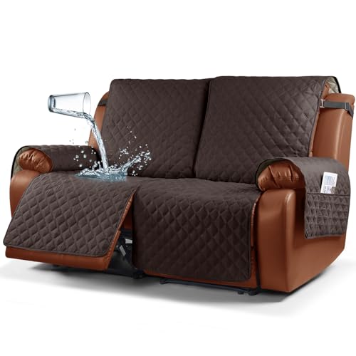 Khaki 3 Seater Recliner Sofa Cover with Elastic Straps P49723