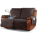 Khaki 3 Seater Recliner Sofa Cover with Elastic Straps P49723