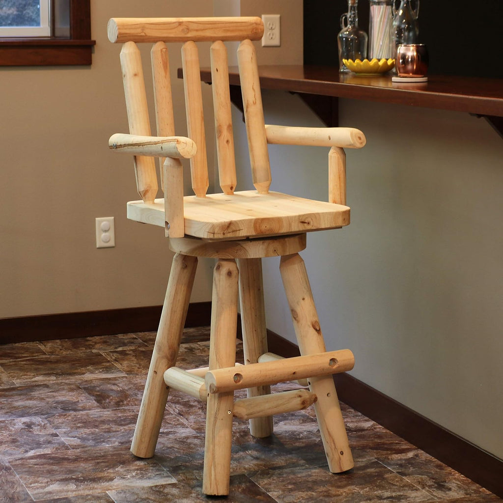 Unfinished Wood Bar Stool H7312