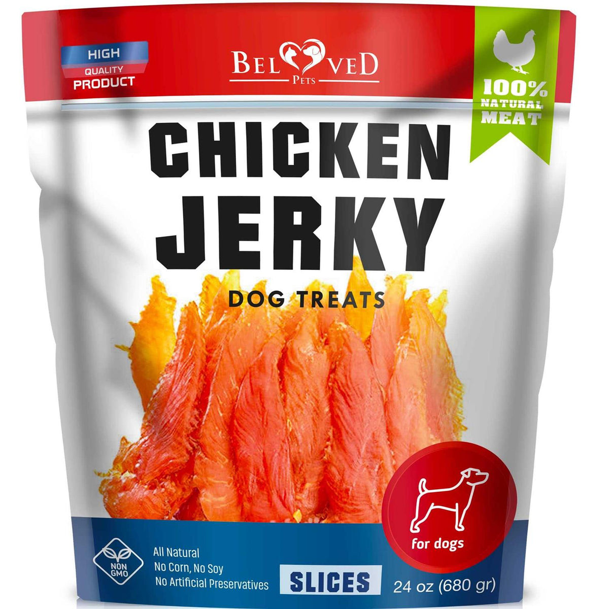 Chicken Jerky Dog Treats 1.5 Lb Grain Free Organic Meat I20185