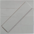 Plain Grey Glossy Ceramic Subway Tile P4421