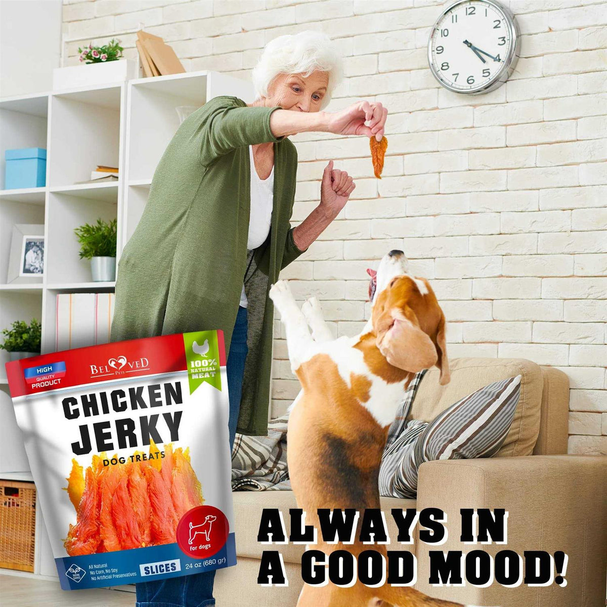Chicken Jerky Dog Treats 1.5 Lb Grain Free Organic Meat I20185