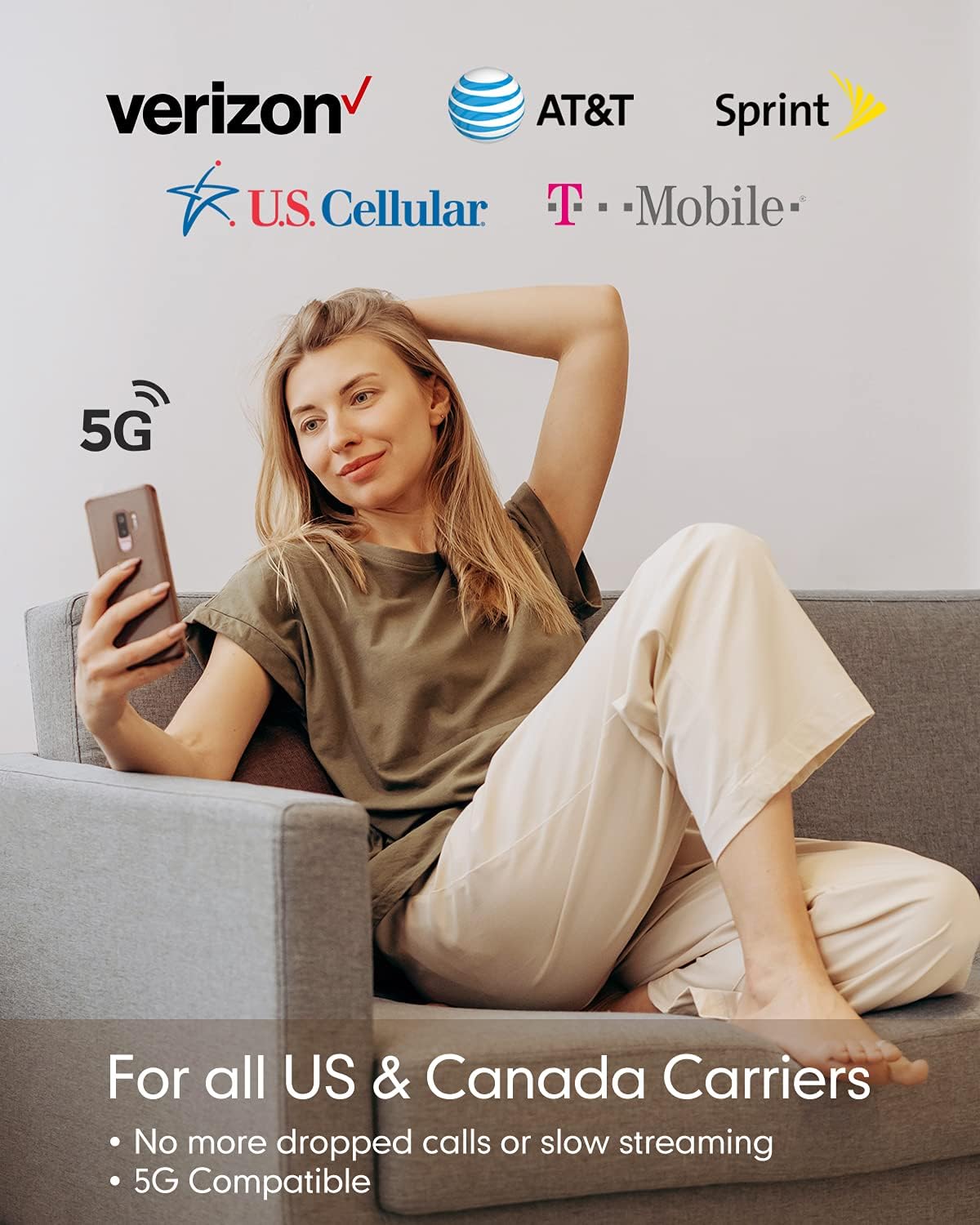 Cell Phone Booster for Home with 2 Indoor Antennas L523100