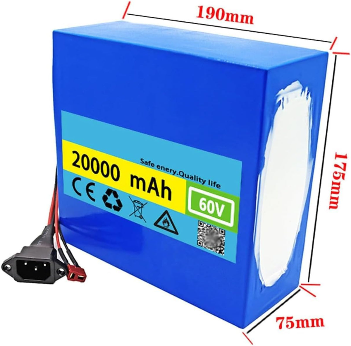 60V 20Ah Lithium-Ion Battery Pack for Electric Bicycle Scooter T165