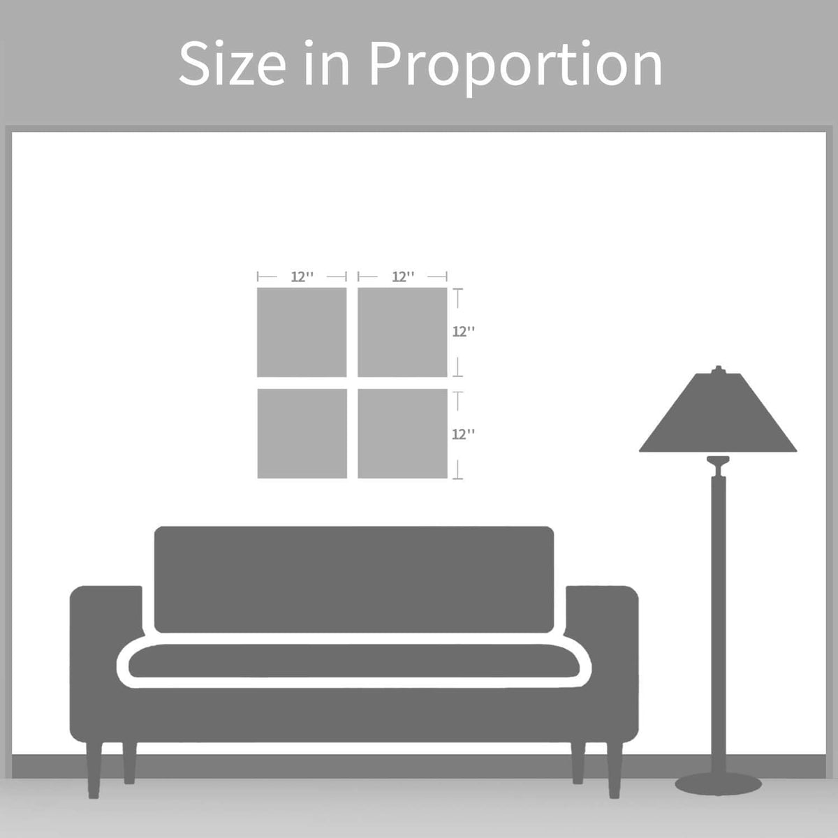 Canvas Wall Art 12W x 12H 4 PCS E5669