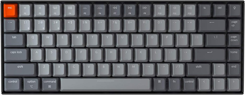 75% Layout Bluetooth Wireless Mechanical Keyboard with Brown Switch White LED Backlit USB C 84 Keys M404