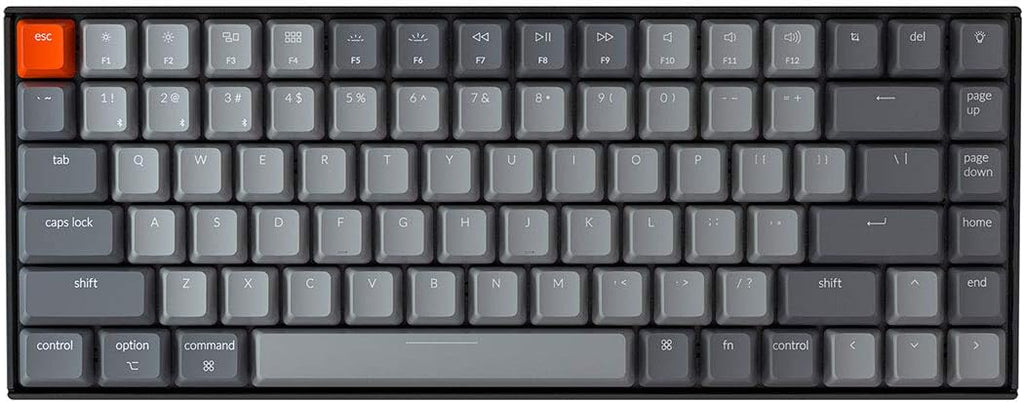 75% Layout Bluetooth Wireless Mechanical Keyboard with Brown Switch White LED Backlit USB C 84 Keys M404