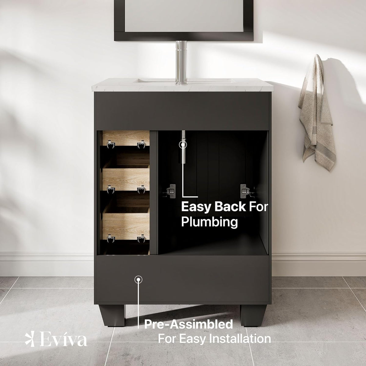 24" x 18" Espresso Bathroom Vanities H487922