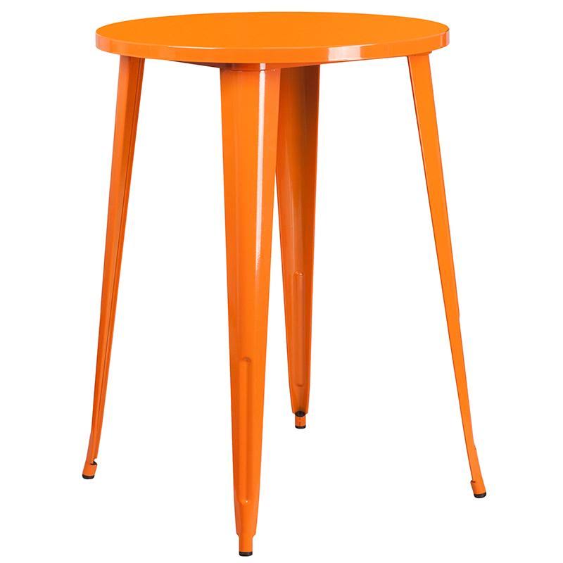 Round Green Metal Bar Table Set with 2 Stools W9918