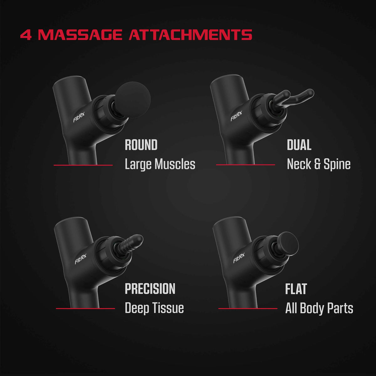 Handheld Percussion Massage Gun with Attachments I8758