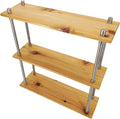 Solid Cedar Wood Stainless Steel Metal Bookcase 24 Inch Wide S573707