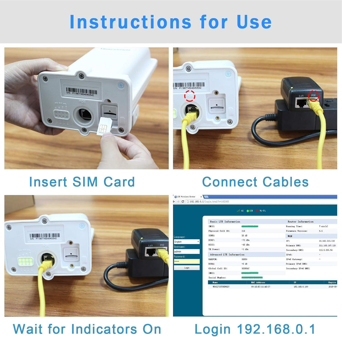 150Mbps CAT4 LTE Router with SIM Card Slot Z532392