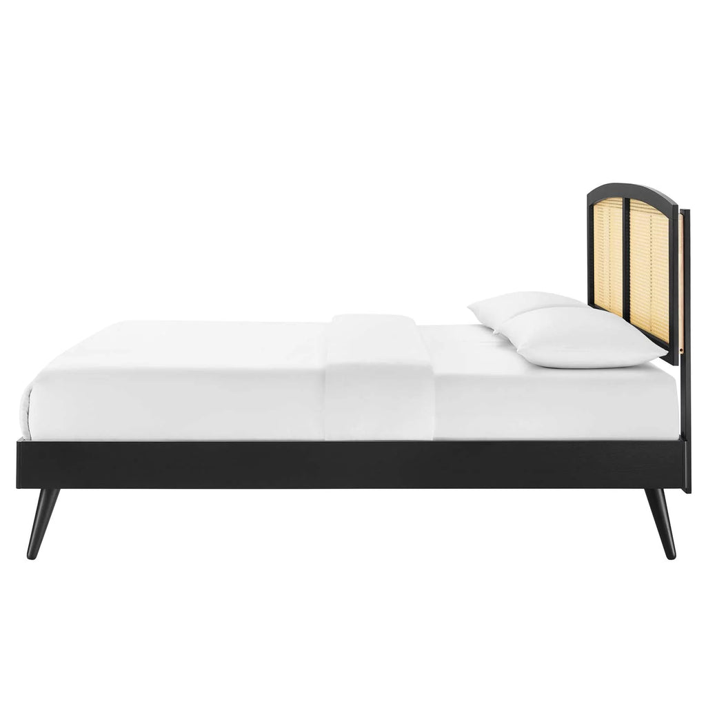 Black Wood Full Size Platform Bed Frame D523039