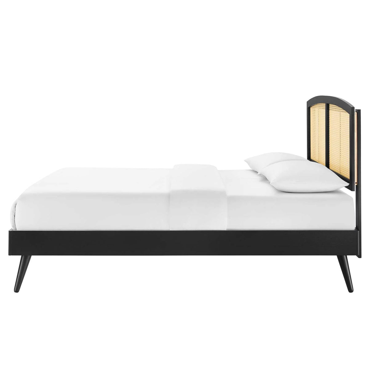 Black Wood Full Size Platform Bed Frame D523039