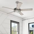 52" Satin Nickel Ceiling Fan with Light E515