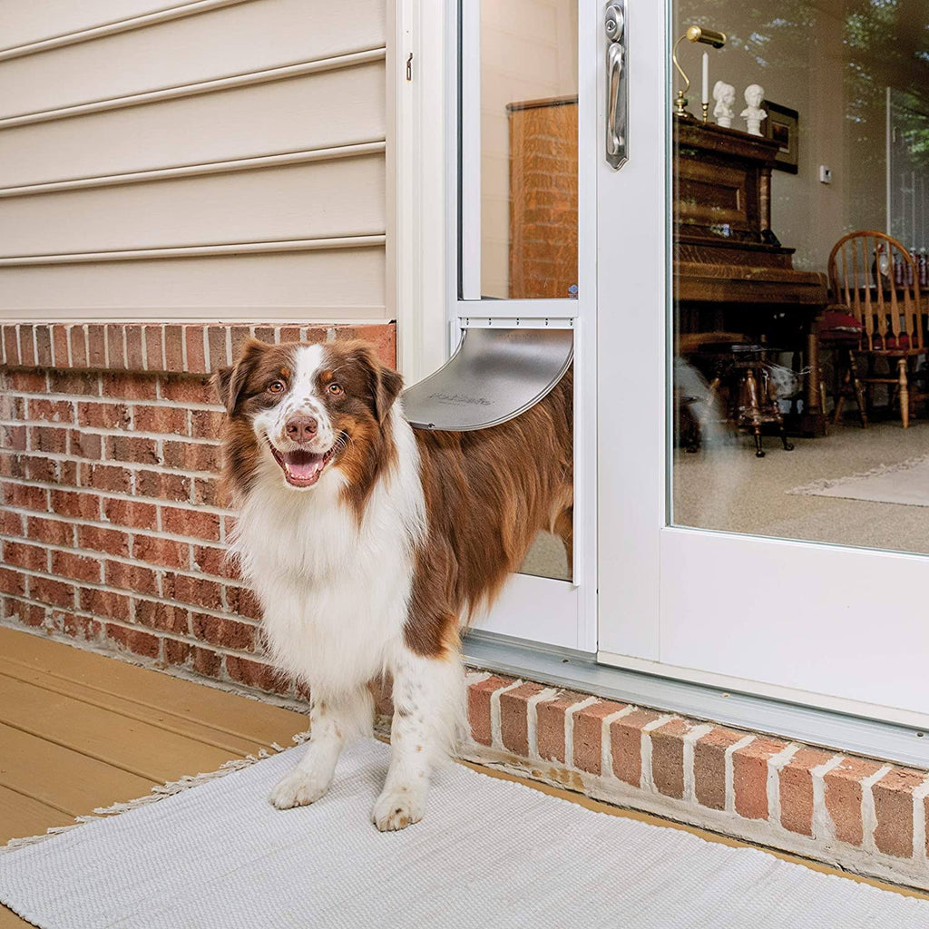 2-Piece Sliding Glass Pet Door, Large, White N31192