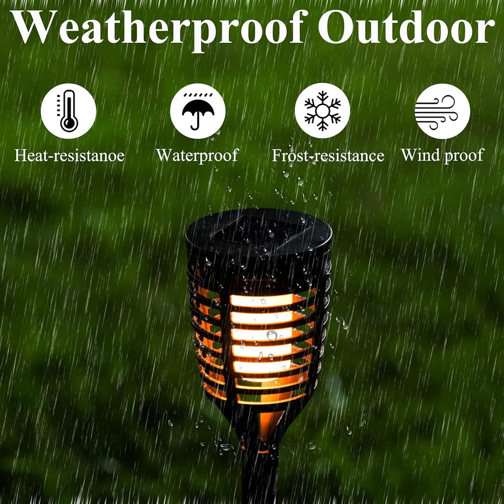 18PK Mini Solar Tiki Torches With Dancing Flickering Flame A420