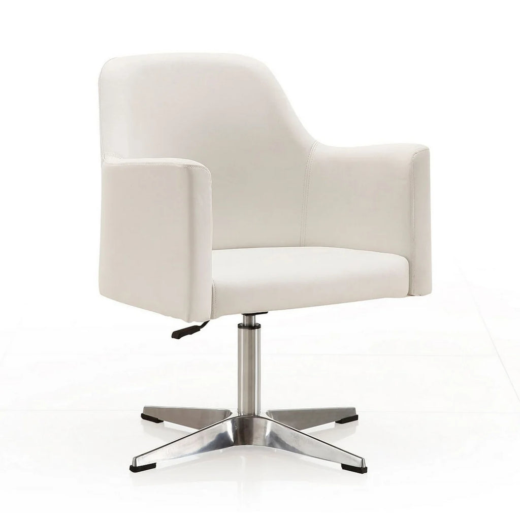 White Faux Leather Accent Chair (Set of 2) Q944