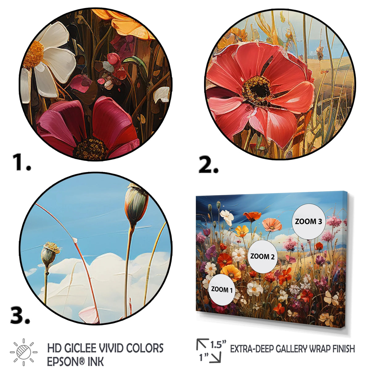 Floral Metal Wall Décor Set N71807