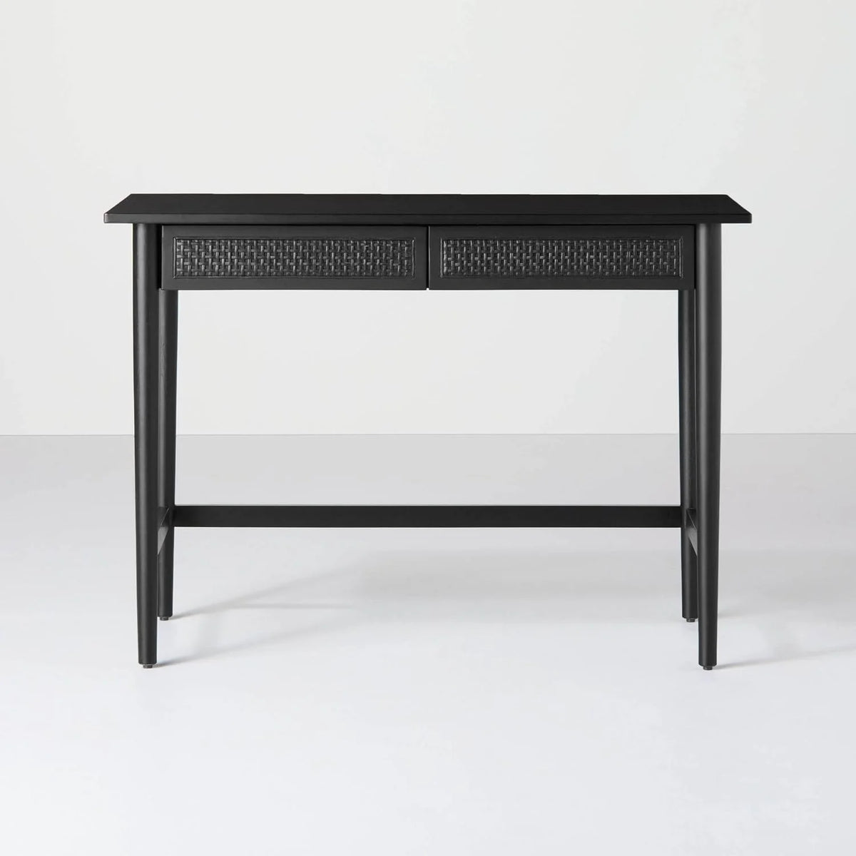 Black Wood & Cane Writing Desk K953