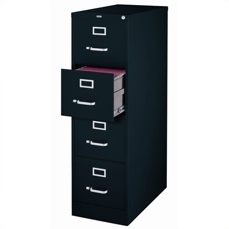 Black 4 Drawer and White Mobile File Cabinet T46575