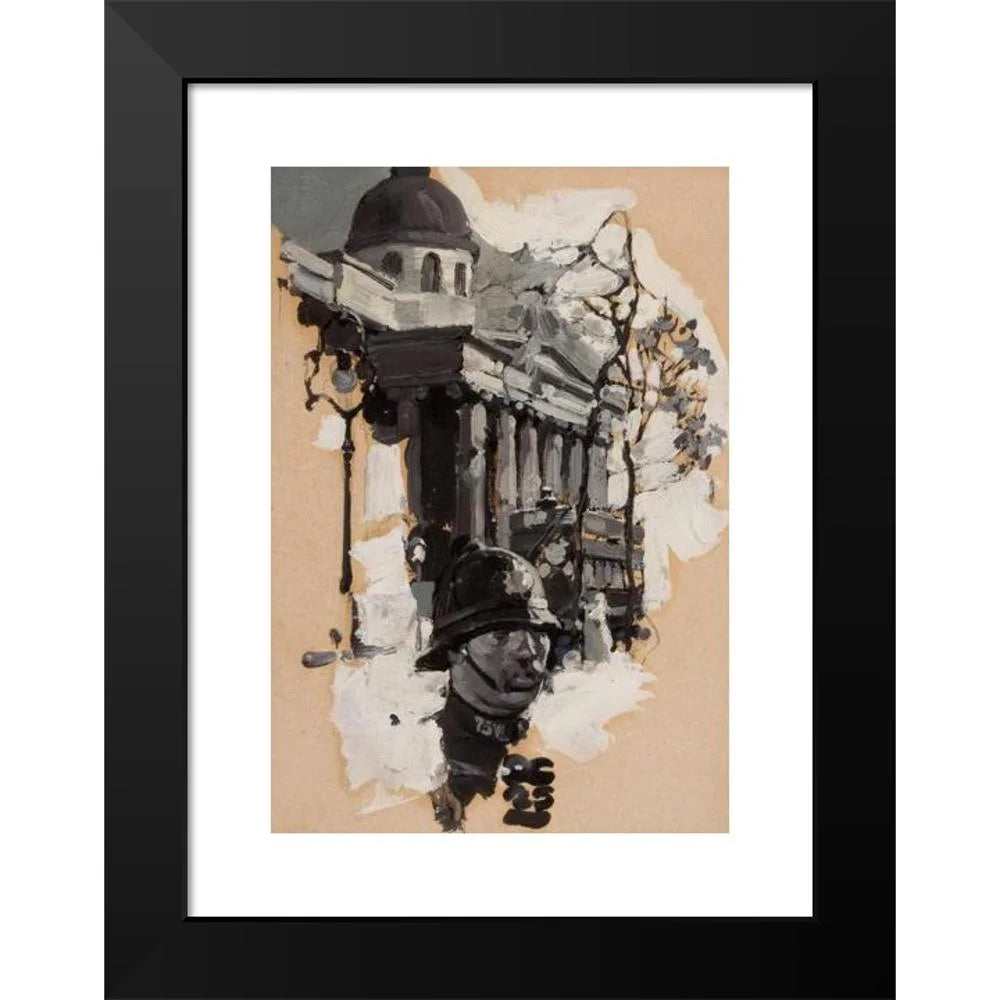 Black Modern Framed Art Print A7905