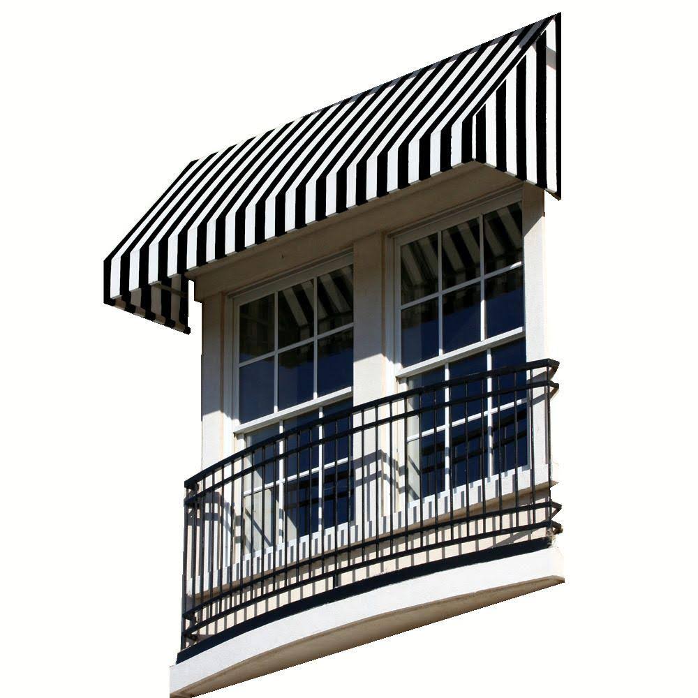 6.38 ft. Wide Window/Entry Awning Black/White T7177