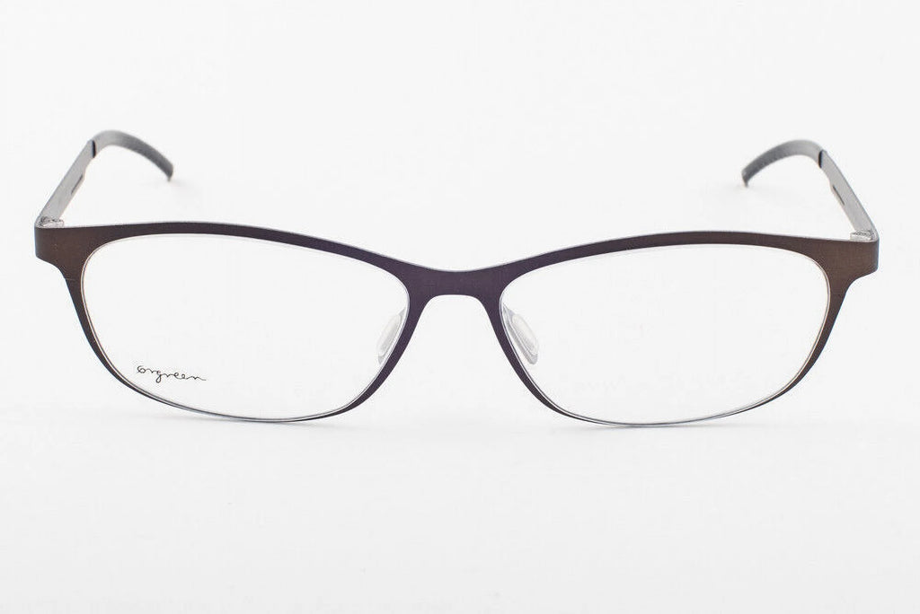 Matte Brown Matte Silver Titanium Eyeglasses 54mm A7273