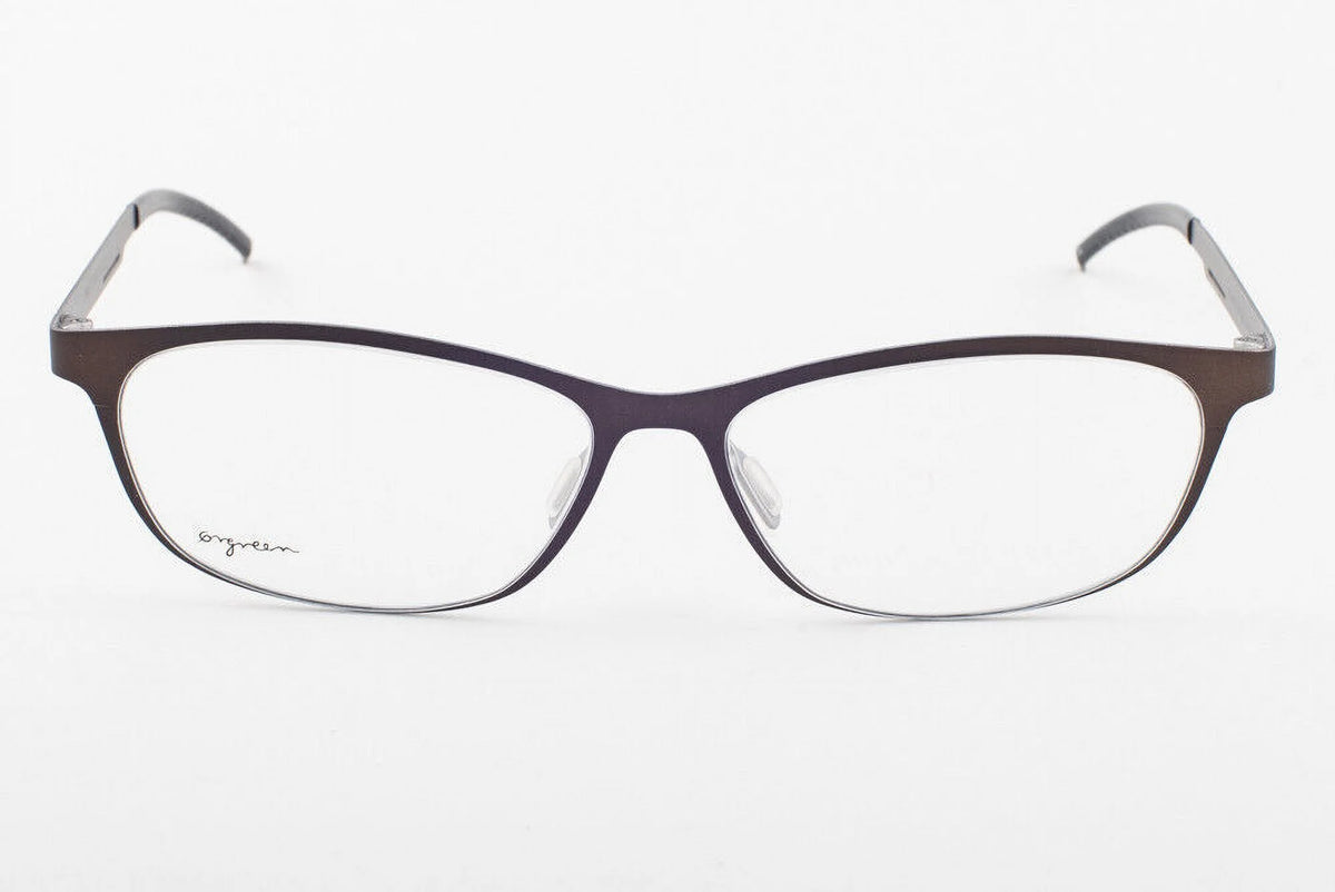 Matte Brown Matte Silver Titanium Eyeglasses 54mm A7273