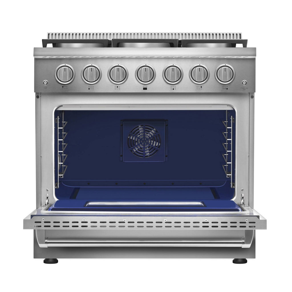 36 in. Recessed Gas Stove Cooktop with 5 Sealed Burners in Stainless Steel U66672
