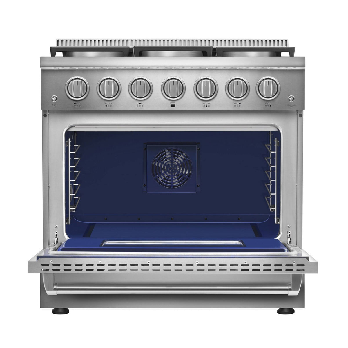 36 in. Recessed Gas Stove Cooktop with 5 Sealed Burners in Stainless Steel U66672