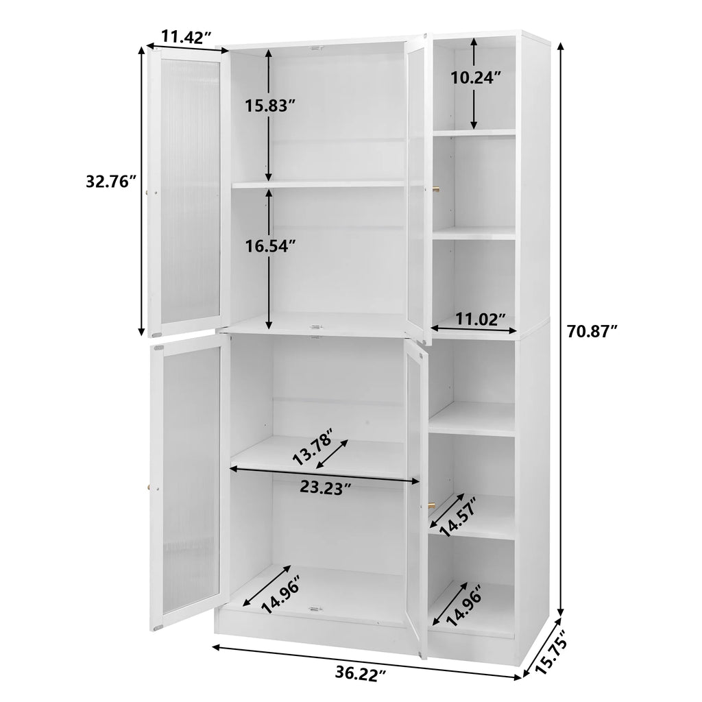 White Kitchen Storage Cabinet L3949