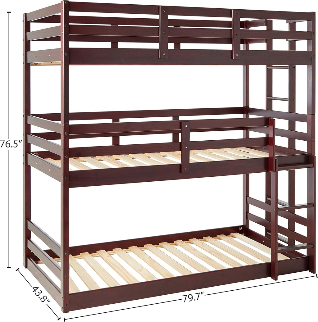 Dark Cappuccino Kids Triple Bunk Bed G60247