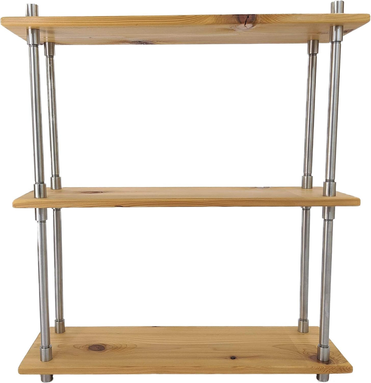 Solid Cedar Wood Stainless Steel Metal Bookcase 24 Inch Wide S573707