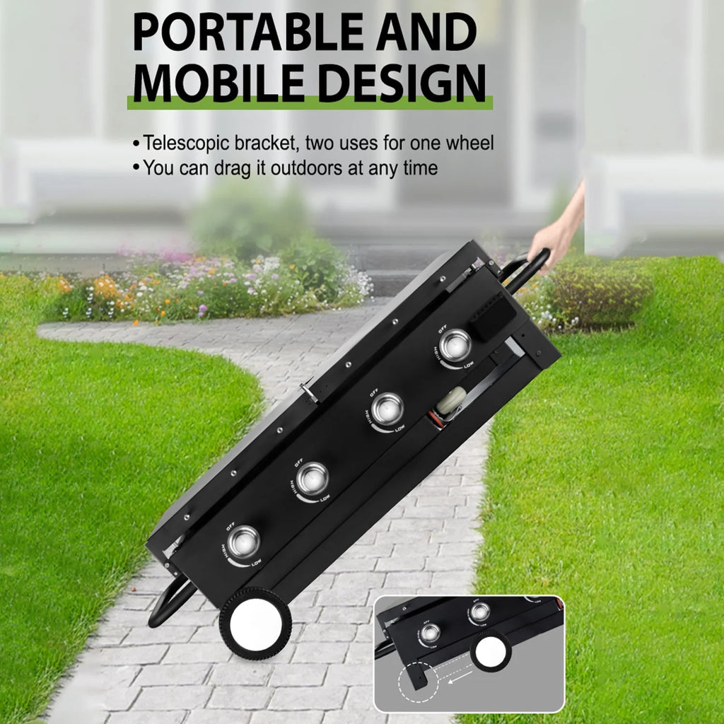 4 Burner Foldable Propane Gas Grill B177643