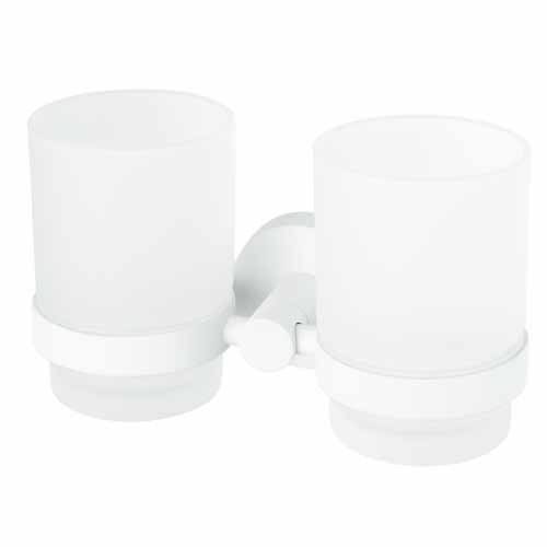 White Double Tumbler Holder V2955