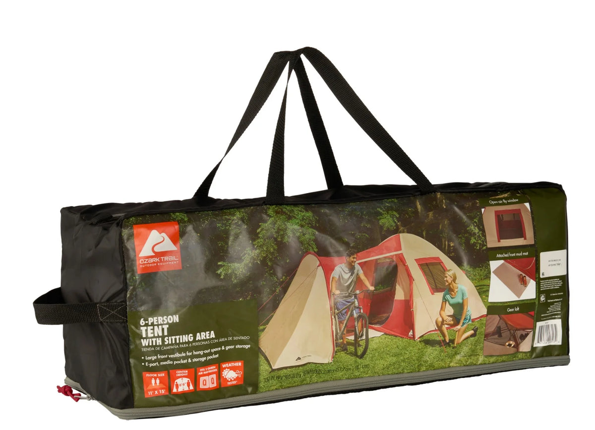 6 Person Dome Tent with Sitting Area 15 ft. x 11 ft. Y412